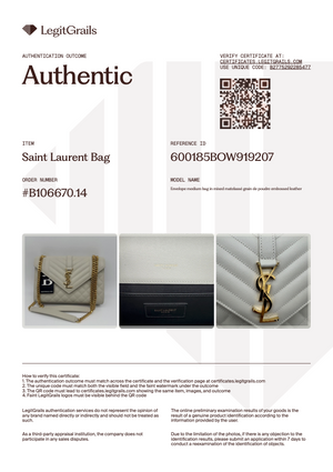 Envelope Medium in pelle trapuntata Grain de Peudre