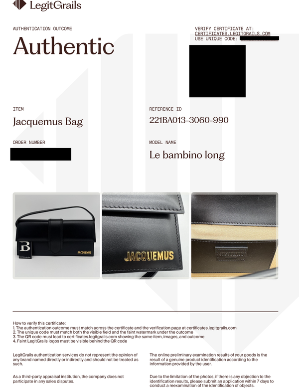 Bambino Long Black / Gold