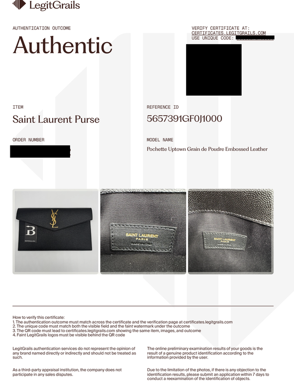 Uptown Grain de Poudre Embossed Leather Clutch