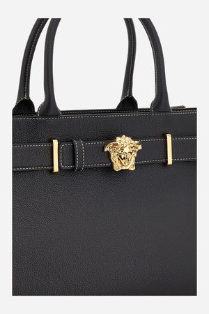 La Medusa Large Tote In Grainy Calf Leather