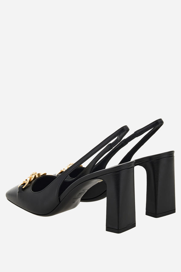 Icon Chain Sling Back  In Calf Leather