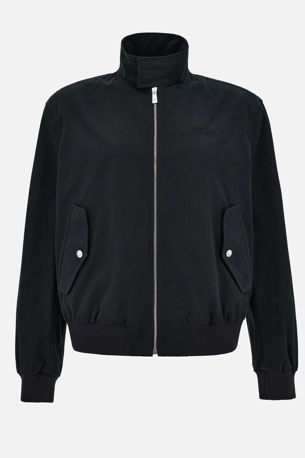 Blouson In Military Japanese Cotton Fabric-Versace Embroidery