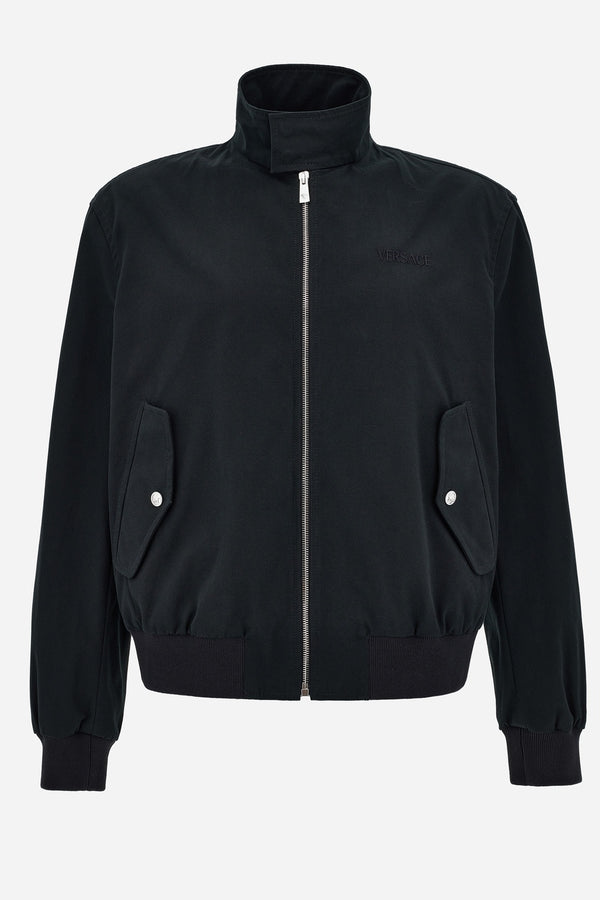 Blouson In Military Japanese Cotton Fabric-Versace Embroidery