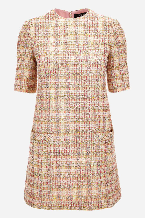 Dress In Cotton Mix Fancy Tweed