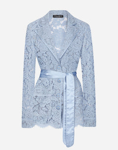 VANITY SHIRT IN FLORAL CORDONETTO LACE