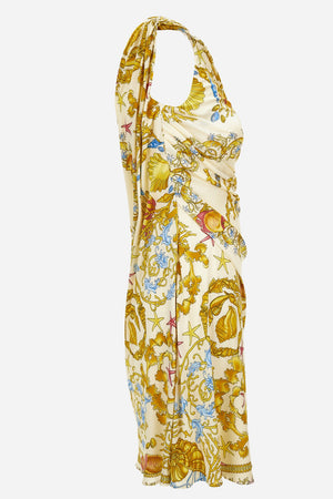 Dress In Underwater Barocco Foulard On Responsible Viscose Liquid Jersey