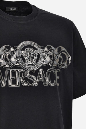 T-Shirt In Jersey Fabric-Chain Print