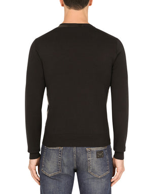 SILK AND COTTON ROUND-NECK SWEATER