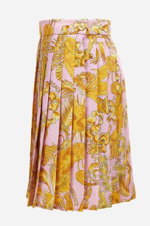 Skirt In Twill Poly Baroque Palm Allover Print