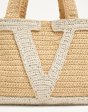 Borsa Shopping Grande Valentino Garavani Viva Superstar In Rafia