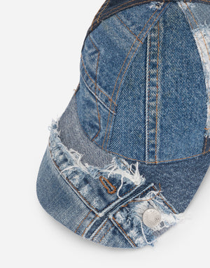 DENIM PATCHWORK BASEBALL CAP