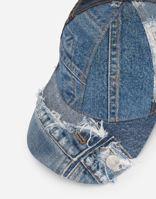 DENIM PATCHWORK BASEBALL CAP
