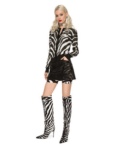 VISCOSE JACQUARD CARDIGAN WITH ZEBRA DESIGN
