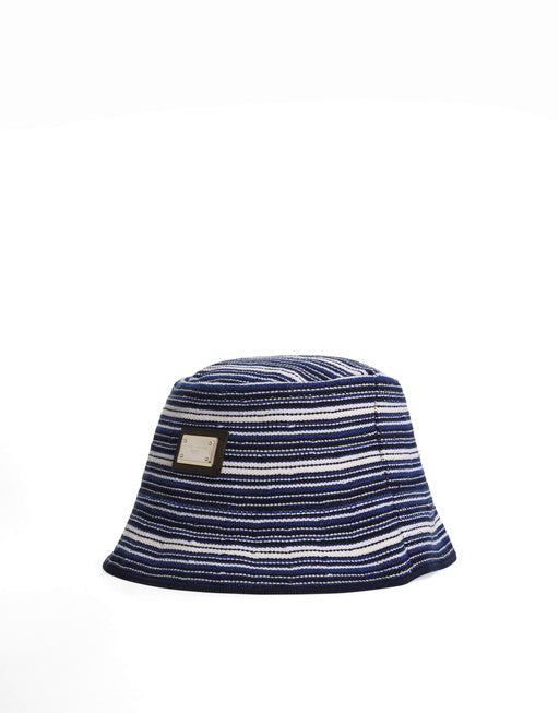 KNITTED BUCKET HAT WITH HONEYCOMB STITCH PATTERN