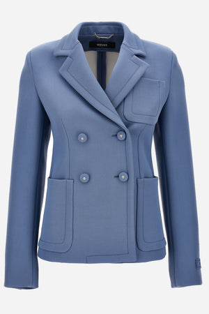 Informal Jacket In Responsible  Wool Grain De Poudre Natural Stretch Bonded Scuba