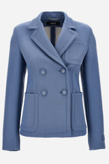 Informal Jacket In Responsible  Wool Grain De Poudre Natural Stretch Bonded Scuba