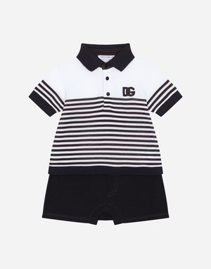 PIQUÉ ONESIE WITH DG LOGO
