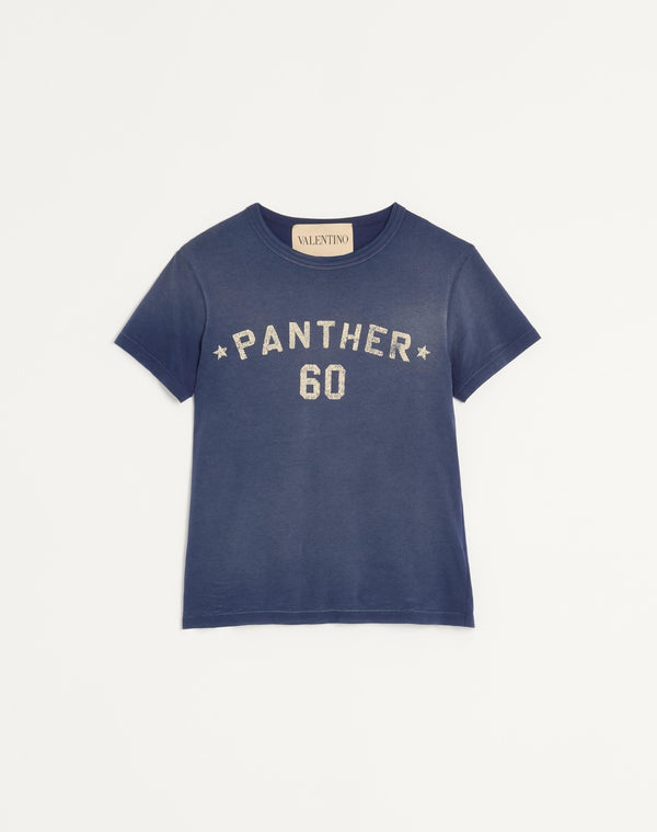 T-Shirt In Cotone Con Stampa E Patch Chez Valentino