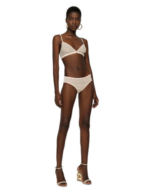 TRIANGLE BRA IN JACQUARD TULLE