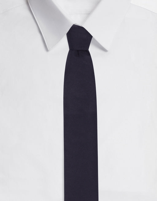 6CM WIDE SILK TIE WITH DG LOGO EMBROIDERY