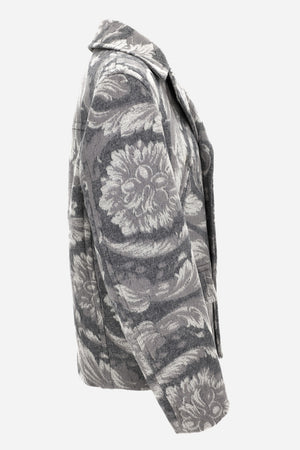 Coat In Responsible Double Splittable Cashmere Mix Macro Barocco Melange