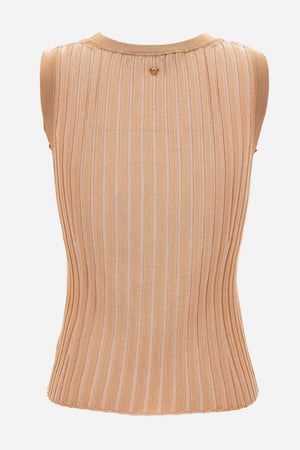 Knit Top In Ribs Vanise' Viscose Blend