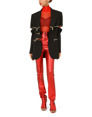 SINGLE-BREASTED JACKET WITH ZIPPER