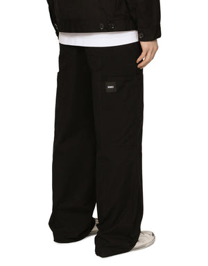 COTTON FAILLE PANTS WITH DGVIB3 PATCH AND EMBROIDERY