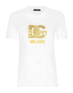 JERSEY T-SHIRT WITH DG LOGO PATCH