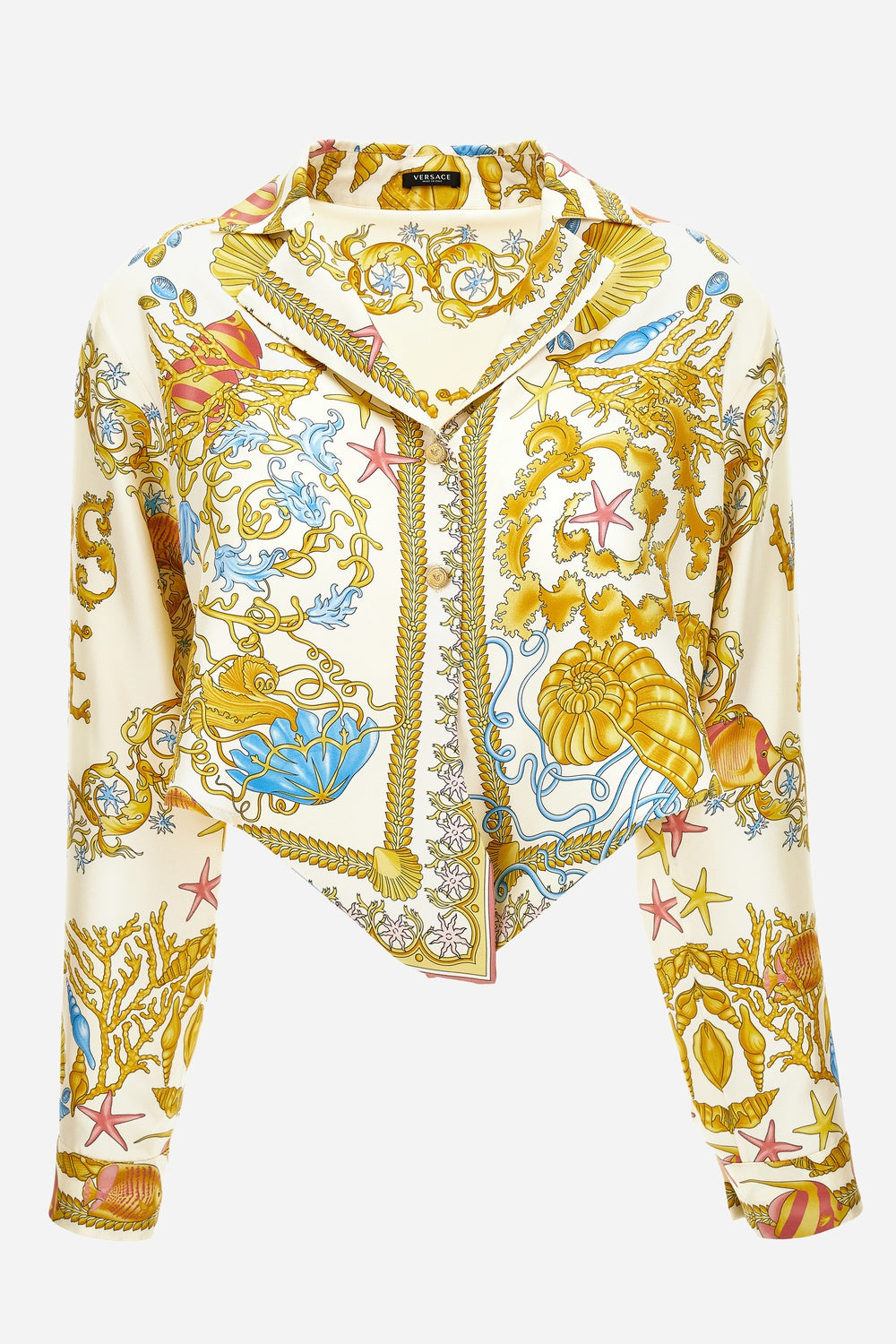 Informal Shirt In Underwater Barocco Foulard On Silk Twill