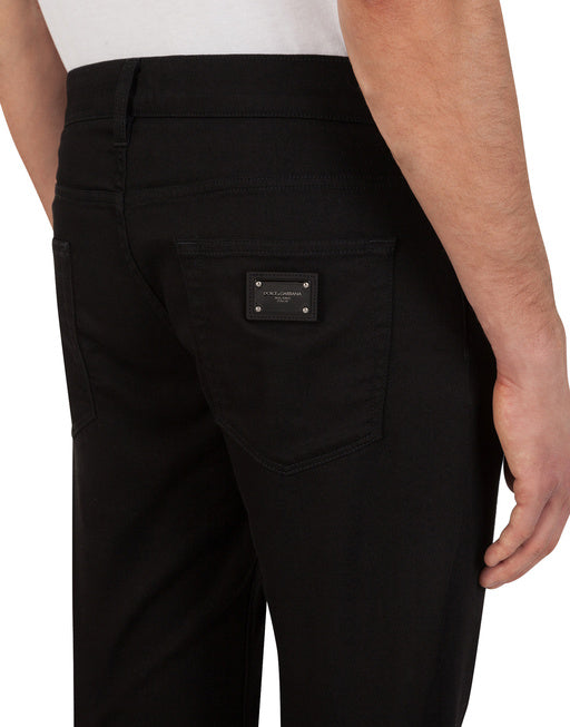 BLACK SLIM-FIT STRETCH JEANS
