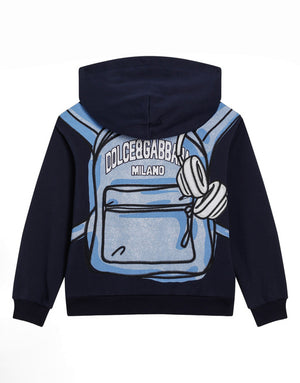 HOODIE WITH DG BACKPACK PRINT