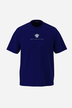 T-Shirt In Compact Cotton Jersey Fabric-Medusa Branding Embroidery