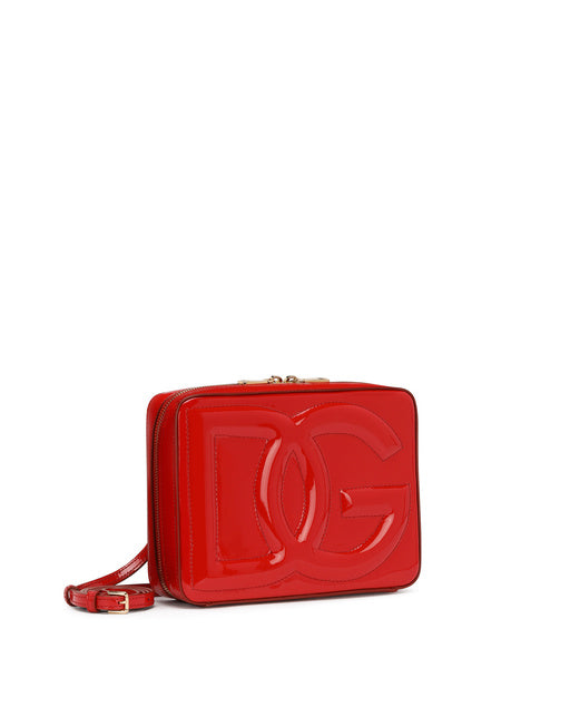 MEDIUM PATENT LEATHER DG LOGO BAG CAMERA BAG