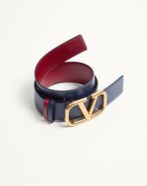 Cintura Reversibile VLogo Signature In Vitello Lucido 40 Mm