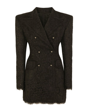 DOUBLE-BREASTED CORDONETTO LACE JACKET
