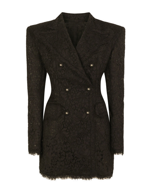 DOUBLE-BREASTED CORDONETTO LACE JACKET