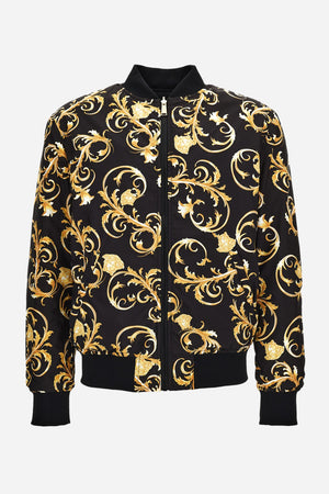 Blouson In Technical Fabric Plain-Medusa Leafy Print
