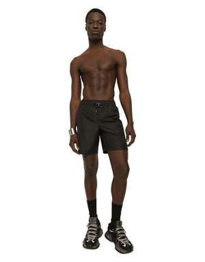 MID-LENGTH SWIM SHORTS WITH TOP-STITCHING
