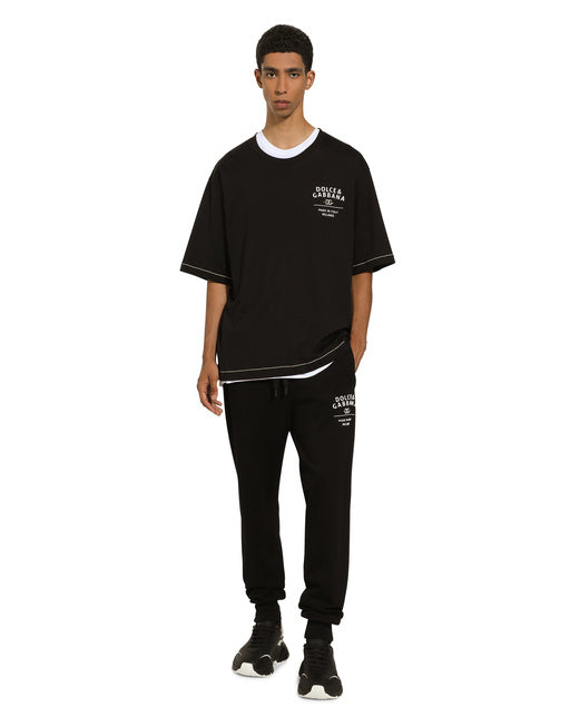 SHORT-SLEEVED COTTON T-SHIRT WITH EMBROIDERED LOGO