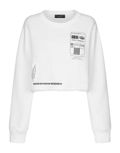 LONG-SLEEVED ROUND-NECK SWEATSHIRT IN COTTON JERSEY DGVIB3