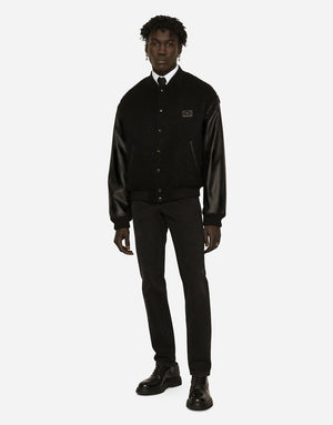 SLIM STRETCH DENIM JEANS WITH SMALL ABRASIONS