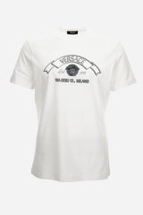 T-Shirt In Jersey Fabric-Versace Via Gesu' Print