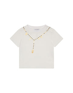 JERSEY T-SHIRT WITH NECKLACE PRINT