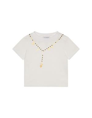 JERSEY T-SHIRT WITH NECKLACE PRINT