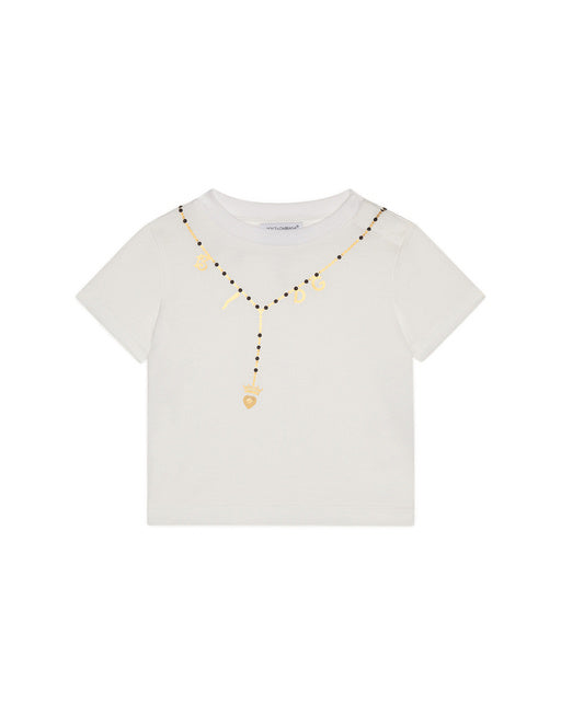 JERSEY T-SHIRT WITH NECKLACE PRINT