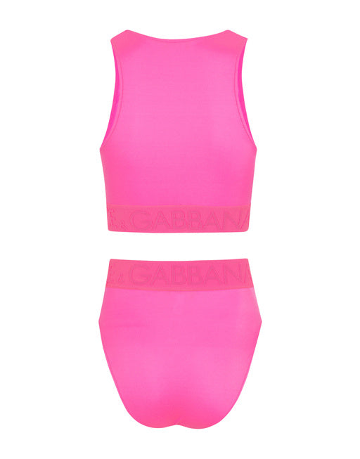 BIKINI TOP WITH BRANDED ELASTIC