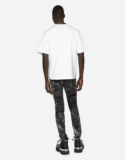 COTTON T-SHIRT WITH BANDANNA PRINT