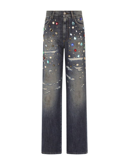 JEANS WITH RHINESTONE DETAILS