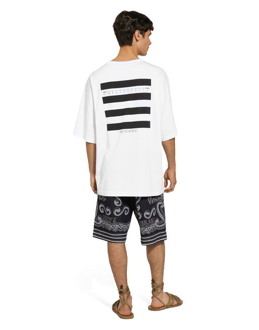SHORT-SLEEVED MARINA-PRINT T-SHIRT